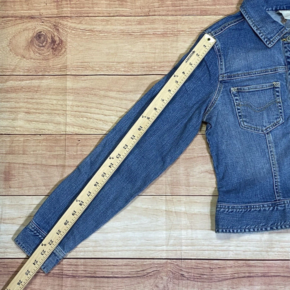 NWT ROCAWEAR Women's Denim Long Sleeve Jacket - Size Medium R98003X Logo - Picture 9 of 13